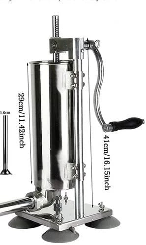3L Manual Sausage Stuffer Stainless Steel Vertical Sausage Maker with 8 Tubes S34671