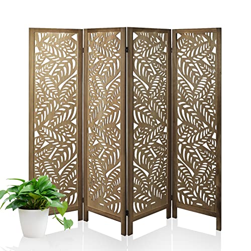 6 Panel Freestanding Folding Room Divider Screen (Brown) F897