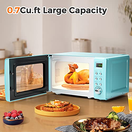 0.7 Cu.ft Compact Microwave Oven with Glass Turntable Q6694