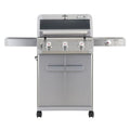 Stainless Steel 3 Burner Propane Gas Grill with Side Burner H501