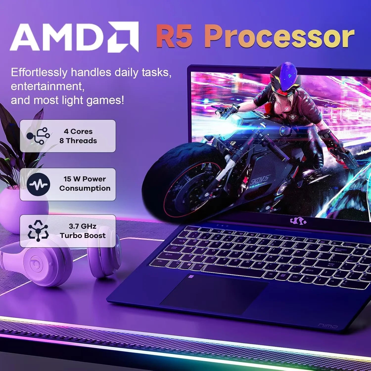 15.6" FHD Laptop 32GB RAM 1TB SSD AMD Ryzen 5 3500U Processor Blue G158627