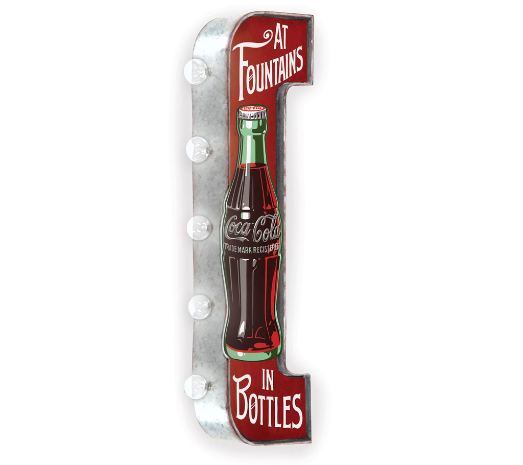 Battery Powered LED Double Sided Metal Marquee Display - 25 x 9 x 4 inches A6478