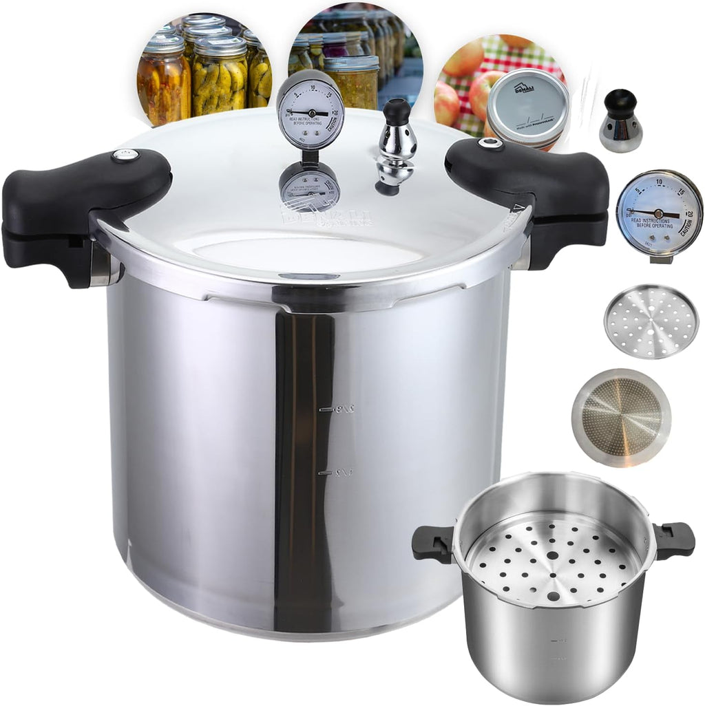 23 Quart Pressure Canner & Cooker Aluminum & Stainless Steel L89687