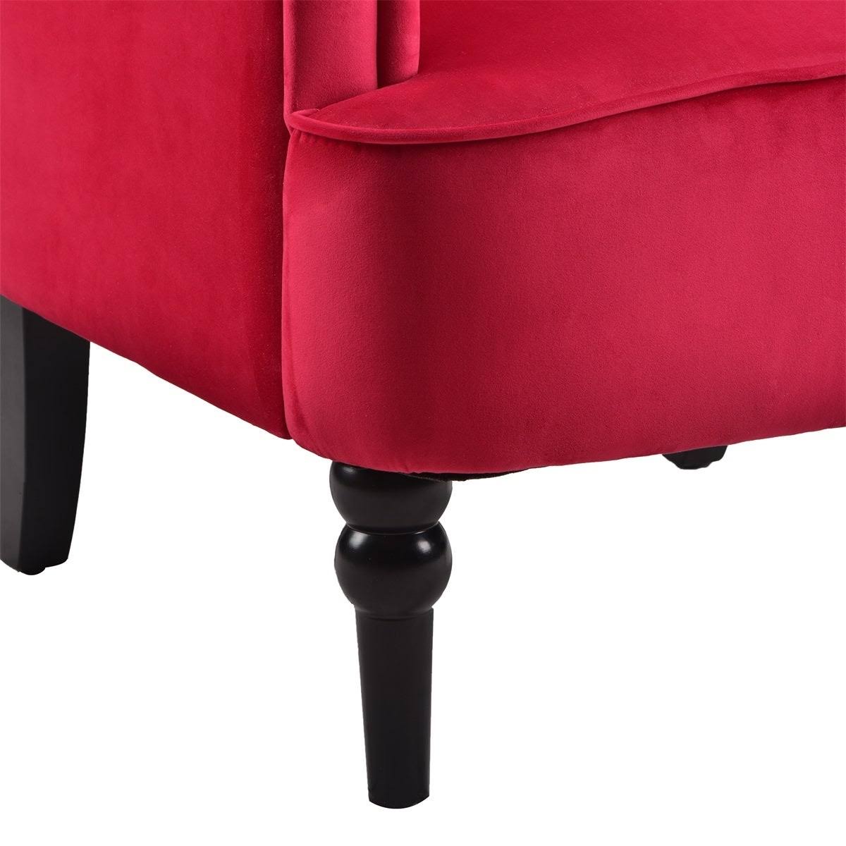 Rosewood Button Tufted Club Chair C55265