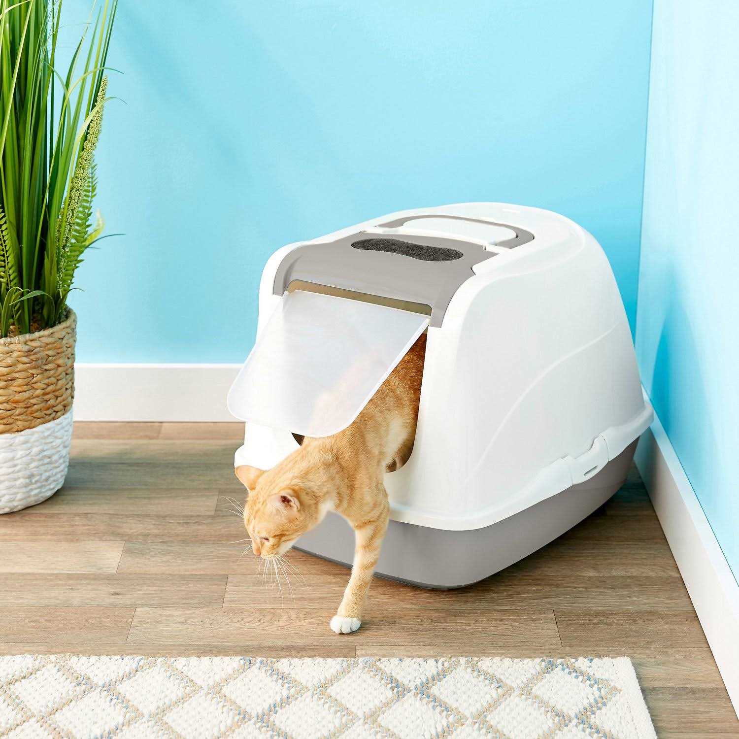 Flip Top Hooded Cat Litter Box S4497