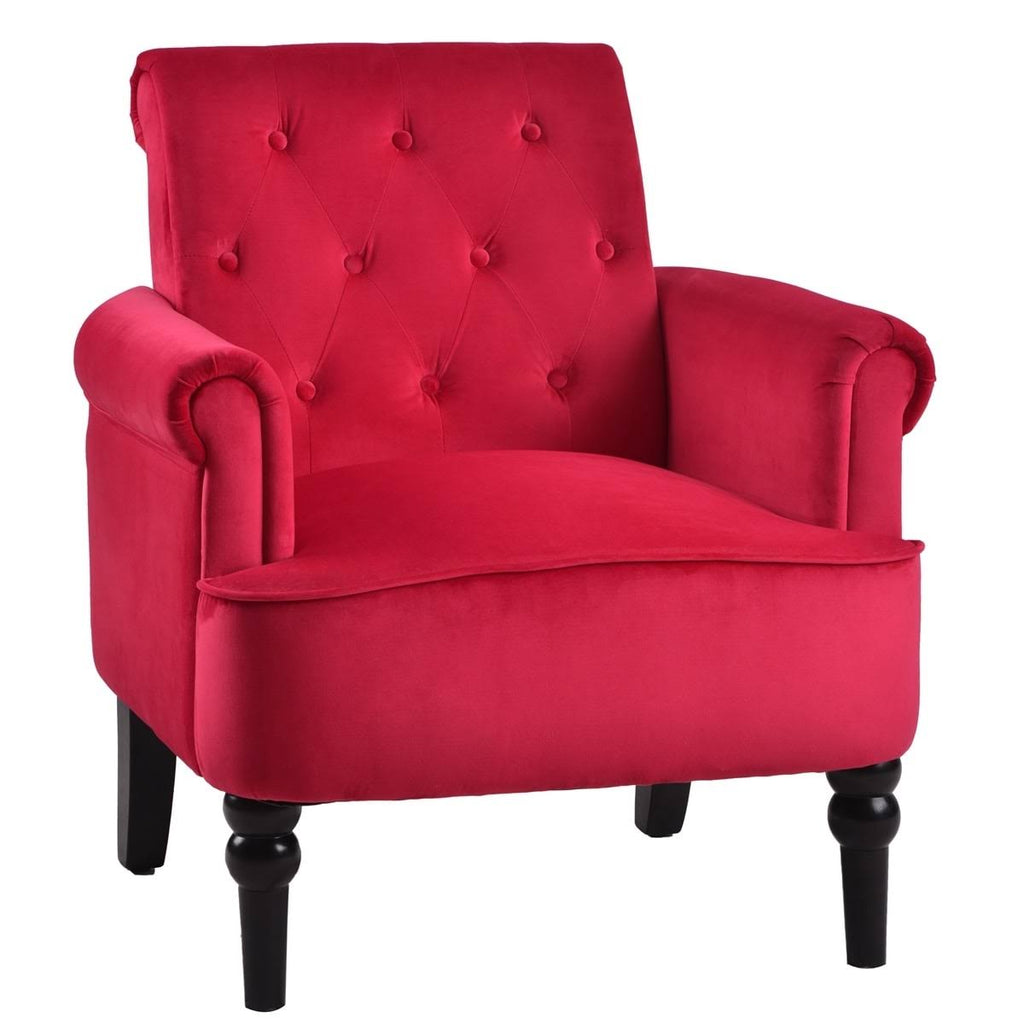 Rosewood Button Tufted Club Chair C55265