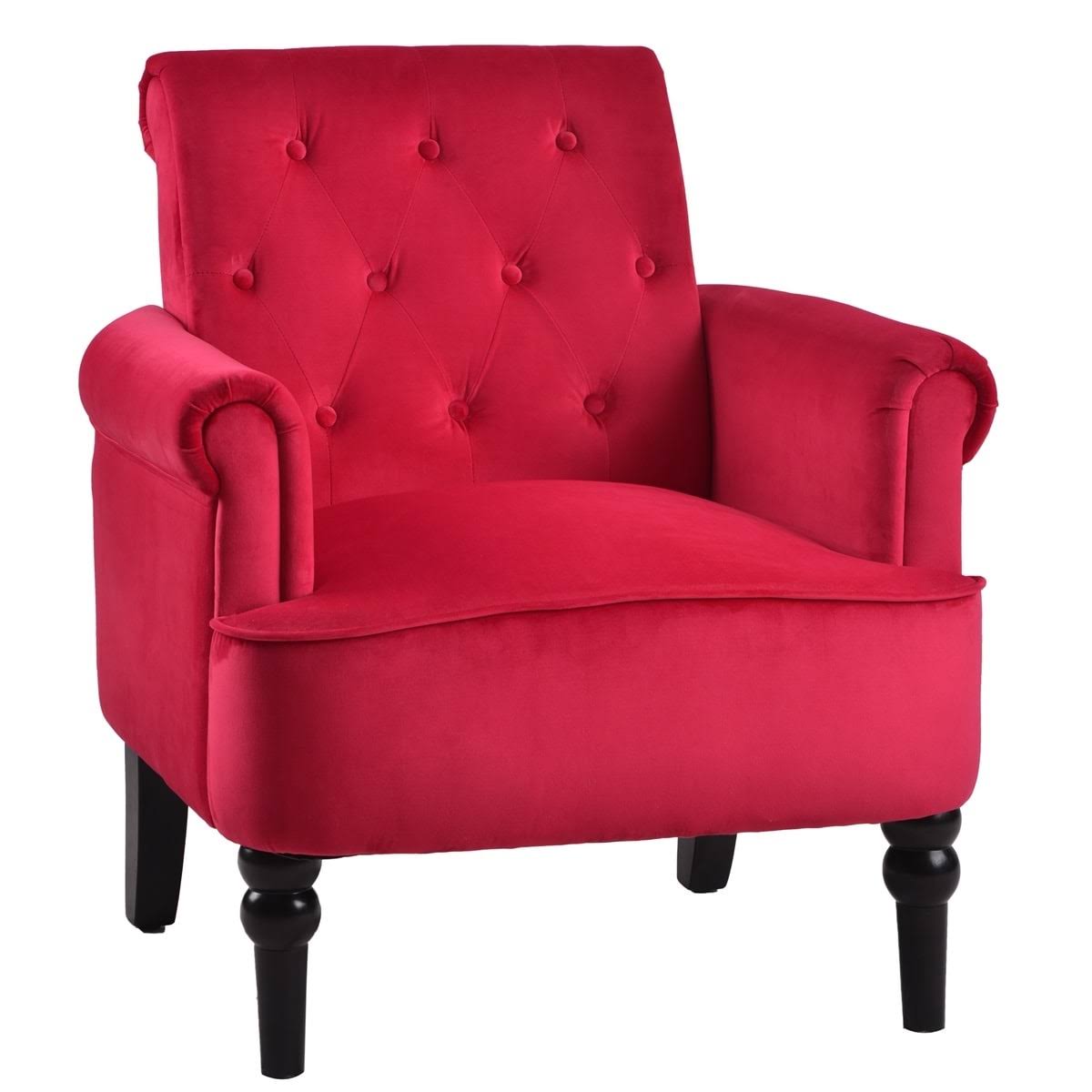 Rosewood Button Tufted Club Chair C55265