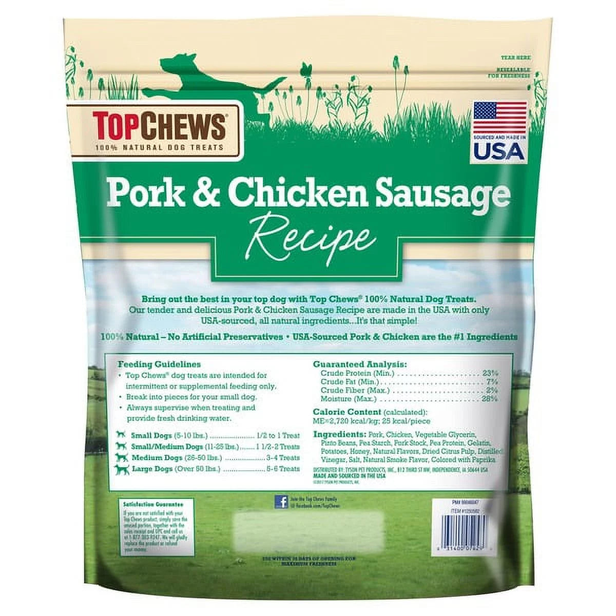 Pork & Chicken Sausage Dog Treats 36 oz Z3730