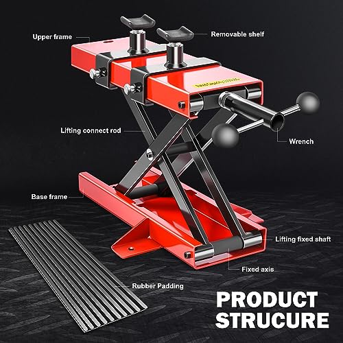 Motorcycle Lift Table 1000lbs Capacity Black J55684