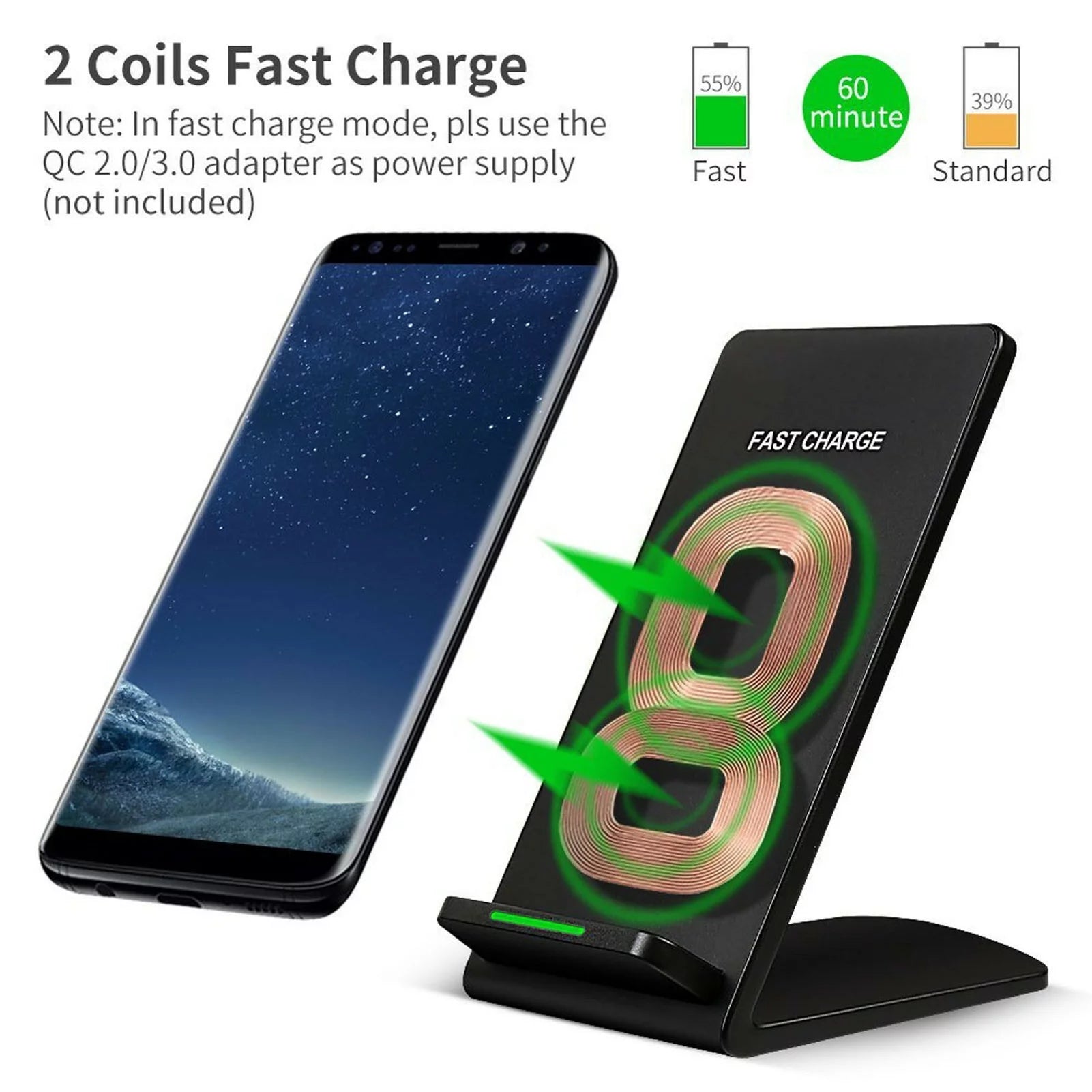 Wireless Charger Stand Charging Pad for Galaxy S24 T7761