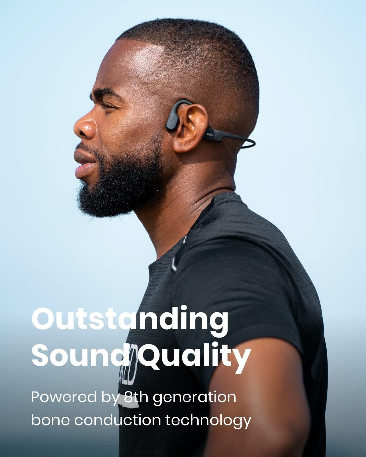 Black Bone Conduction Running Headphones T385