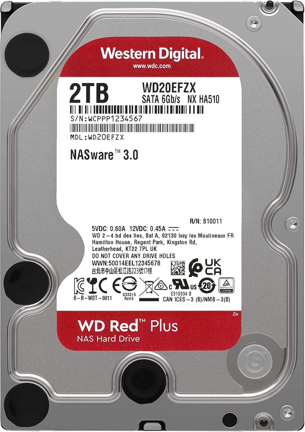 4TB NAS Internal Hard Drive HDD 5400 RPM SATA 6 Gb/s CMR 128 MB Cache 3.5 U6259