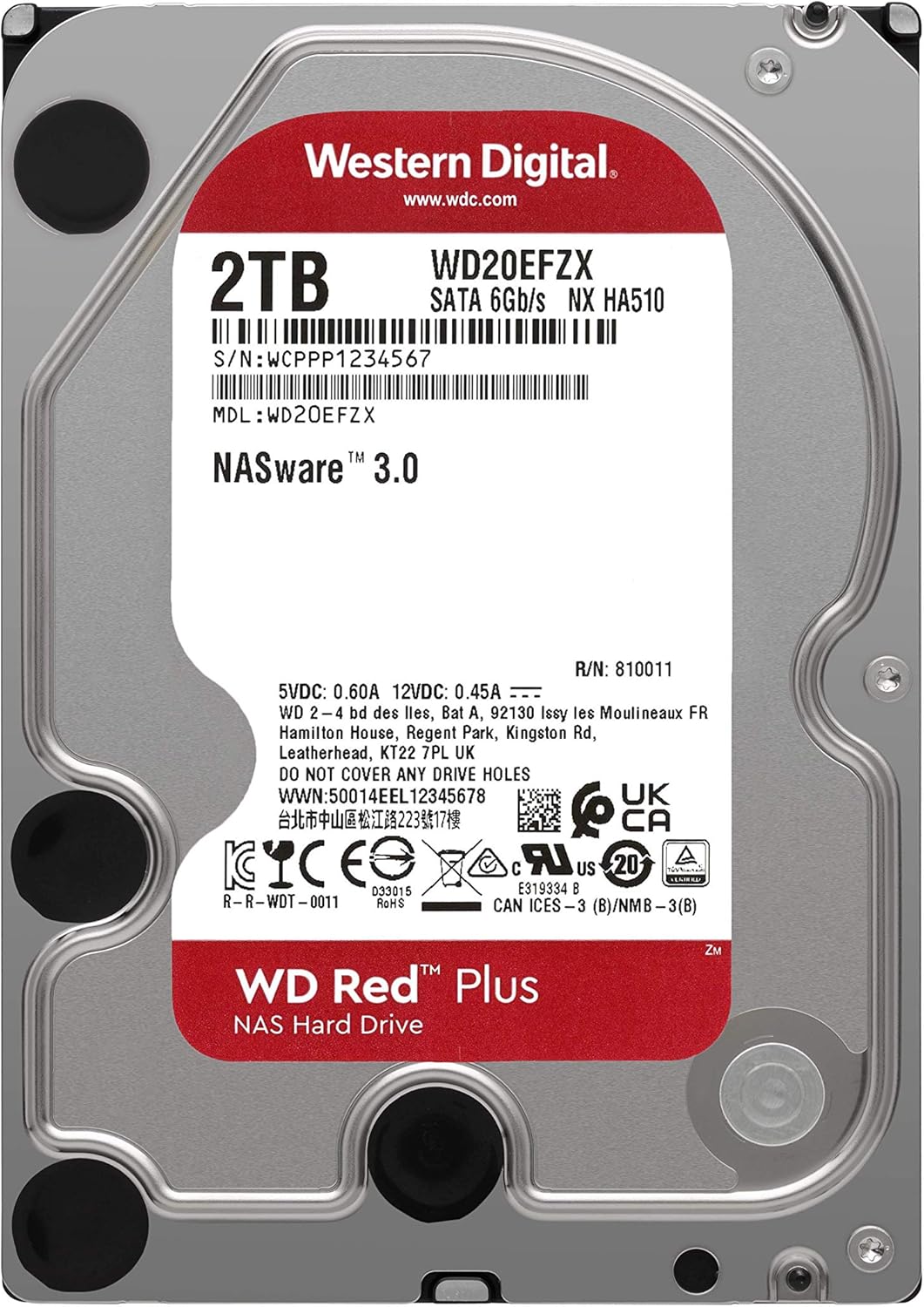 4TB NAS Internal Hard Drive HDD 5400 RPM SATA 6 Gb/s CMR 128 MB Cache 3.5 U6259