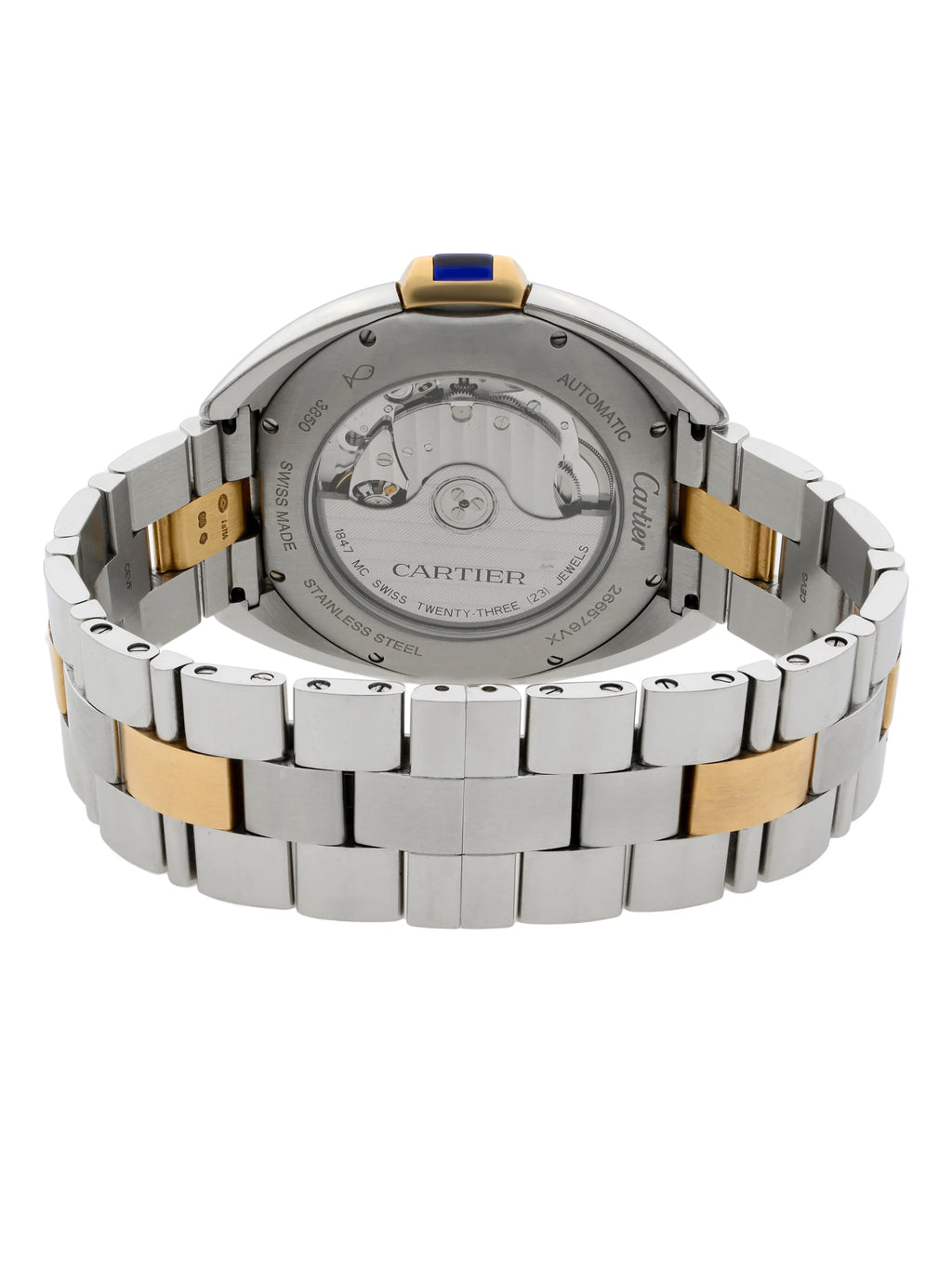 18k Rose Gold Steel Silver Guilloche Automatic Men Watch Z698049