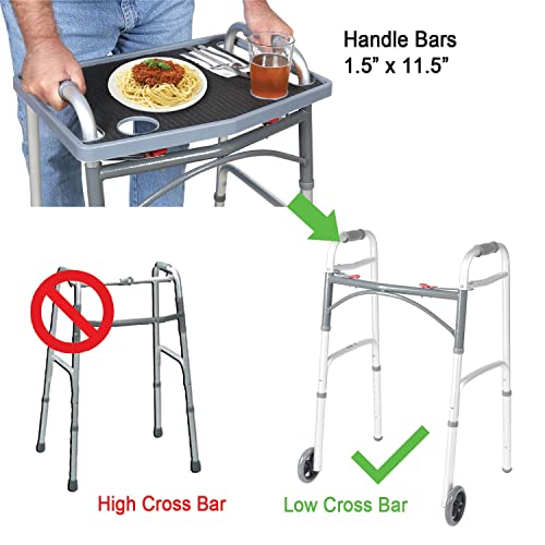 Black Non Slip Walker Tray Table (21"x16") X9297