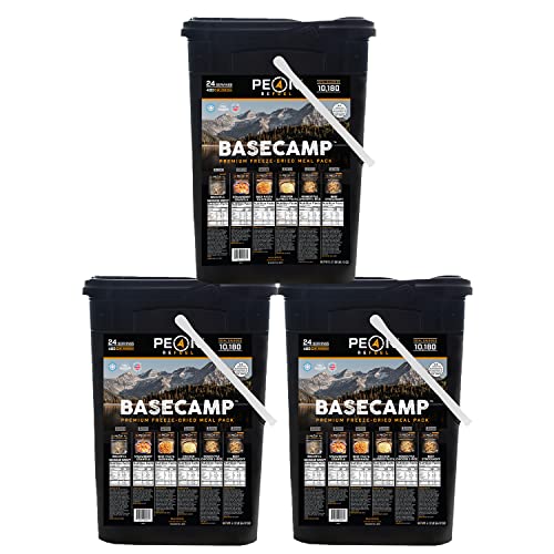 24 Servings Freeze Dried Backpacking Food (3 Pack Bucket) J190