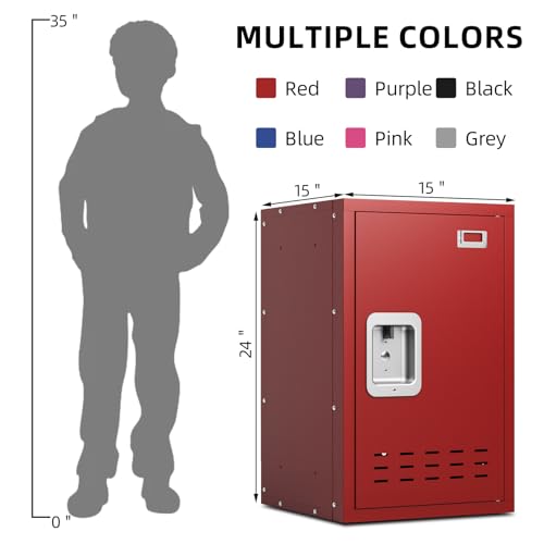 Black 24" H Metal Storage Locker O12061