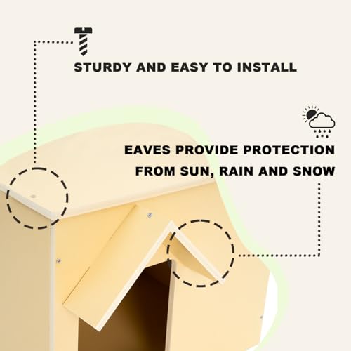 Outdoor Cat Houses Wooden Stray Cat Shelter with Escape Door S6288