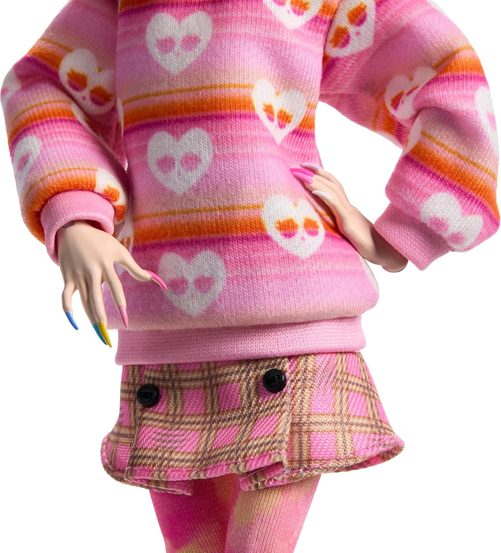 Pink Doll with Beret and Backpack E71164