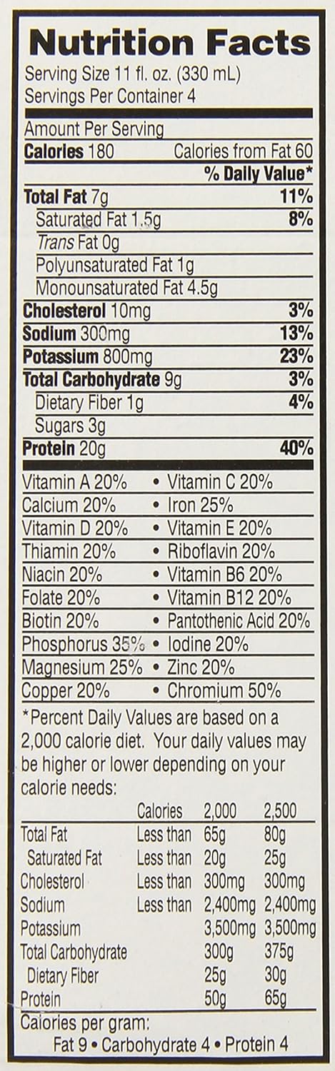 Chocolate 11 Fl Oz Pack of 4 Ready-to-Drink Supplement M272