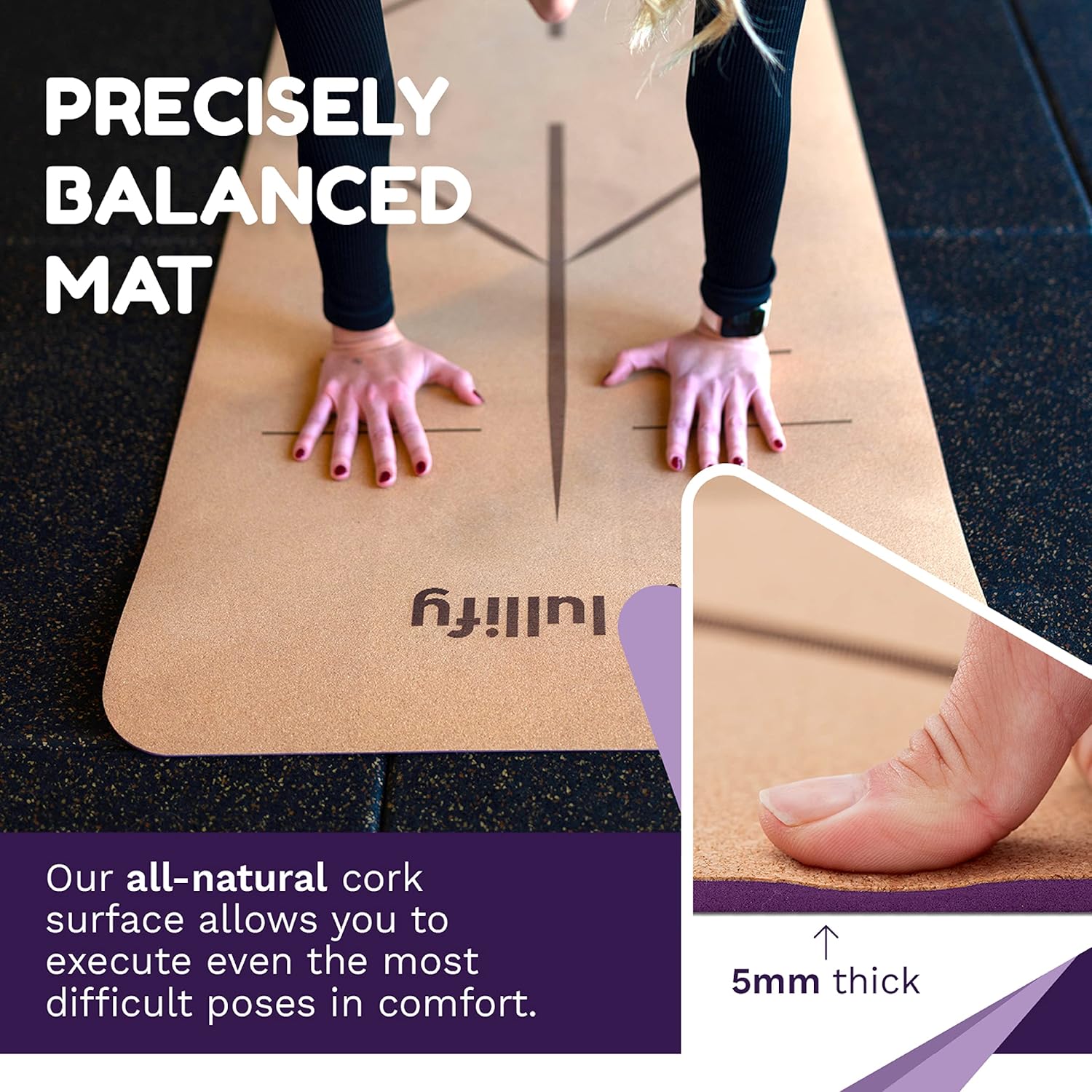Cork Yoga Mat with Carrying Strap U44176