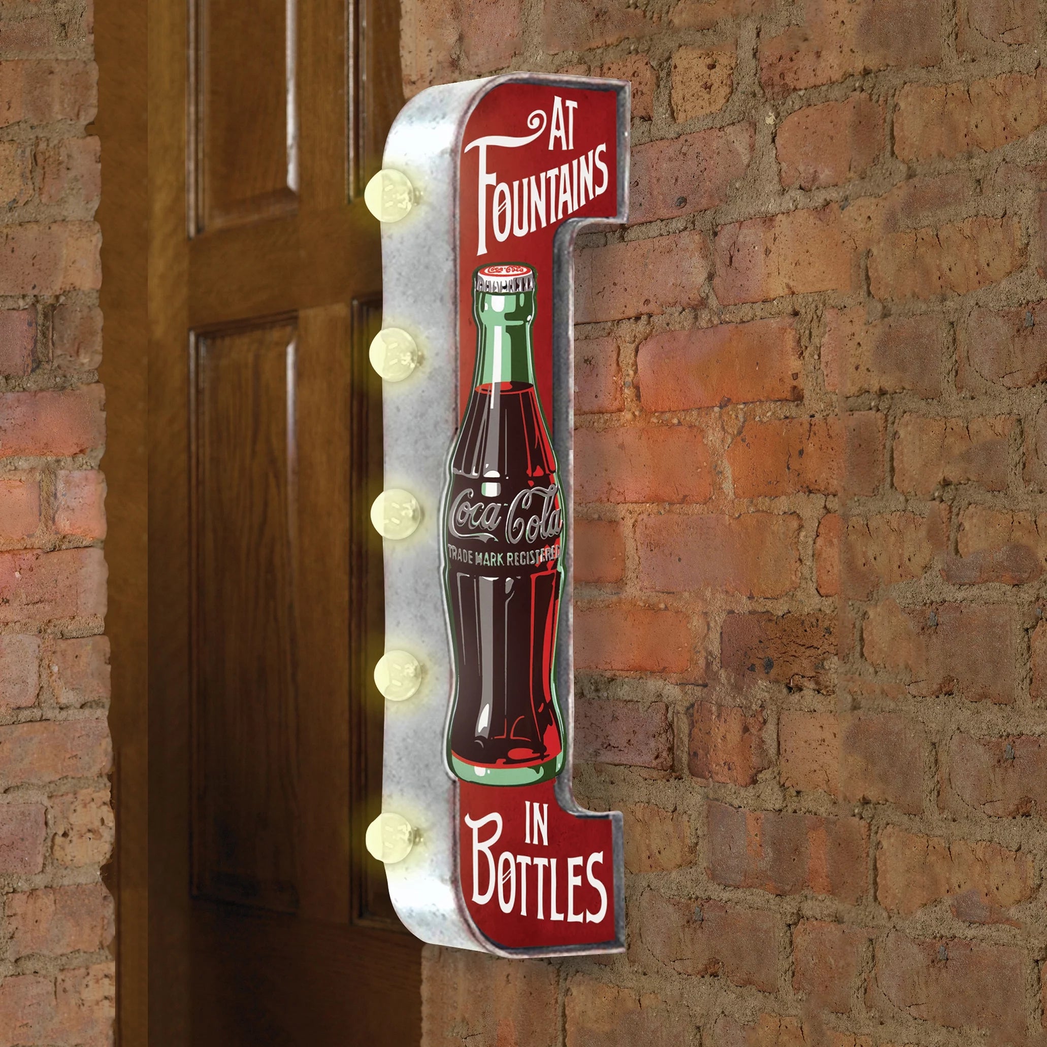 Battery Powered LED Double Sided Metal Marquee Display - 25 x 9 x 4 inches A6478