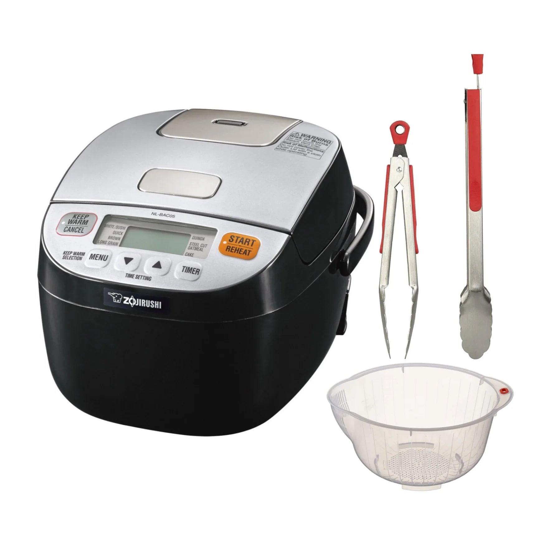 3-Cup Silver Black Rice Cooker and Warmer B384