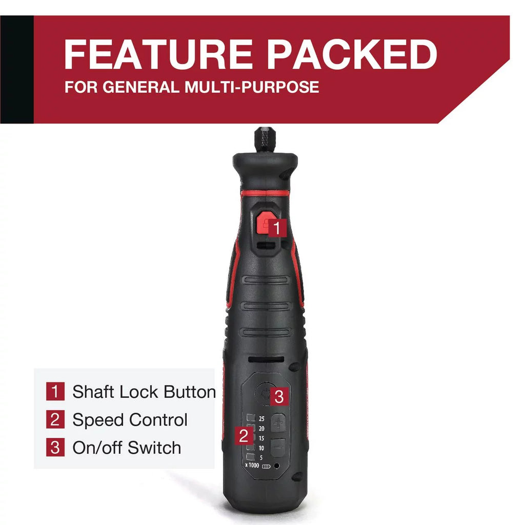 8V MAX Cordless Rotary Tool with 1.5 Ah Battery, 40 Piece Accessory Kit & Plastic Storage Case N633617