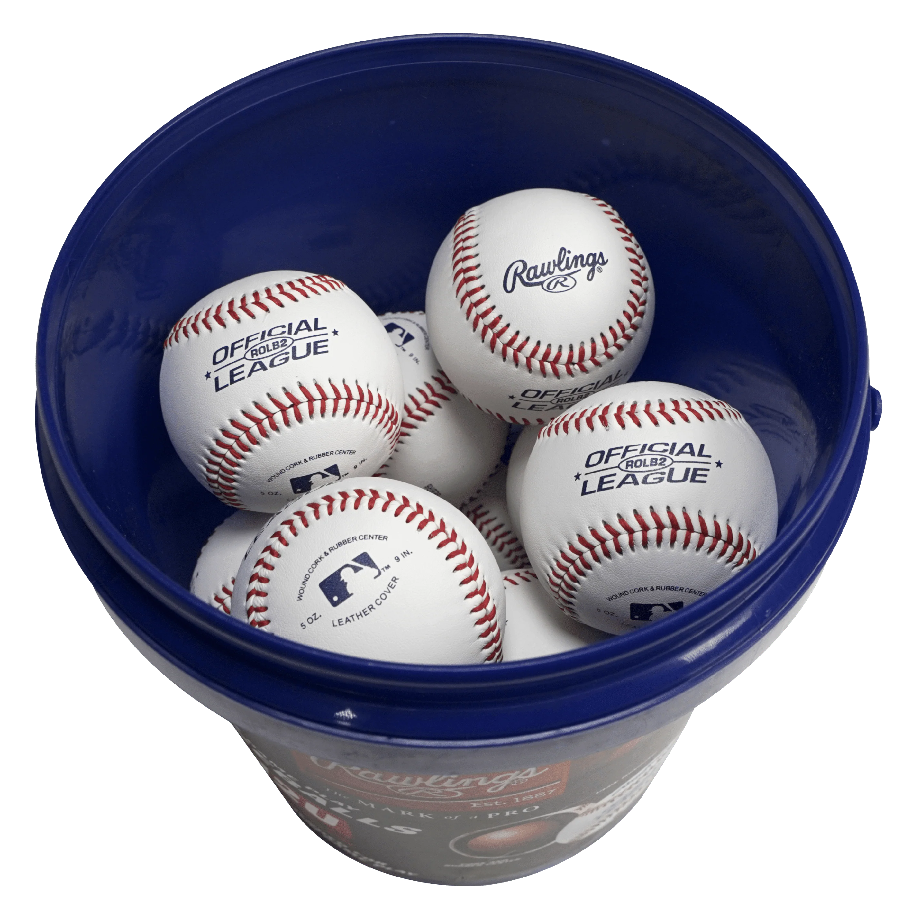12 Count Youth Practice Baseball Bucket S310