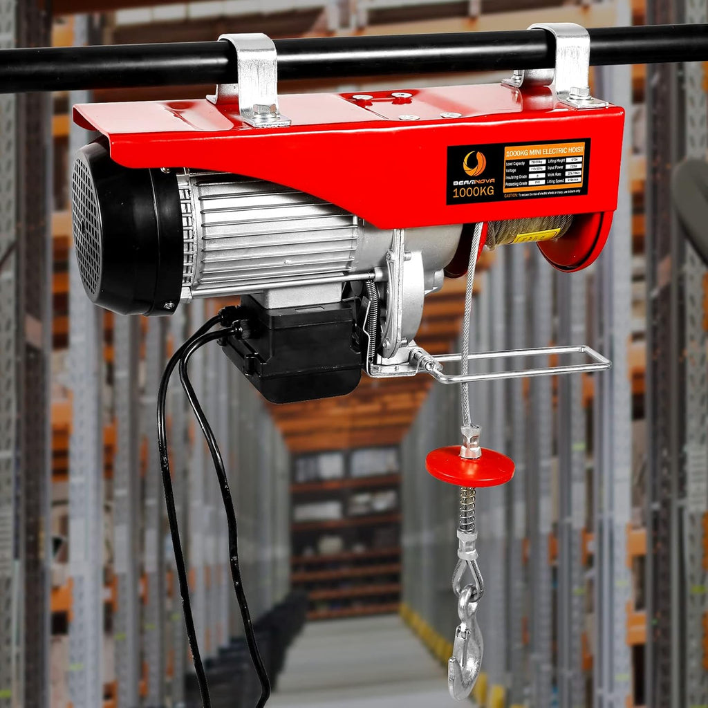 2200lbs 1500lbs Electric Hoist Winch Overhead Engine Lift 110-120 Volt with Remote Control E8983