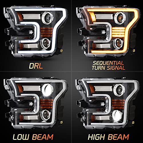 Full LED Headlights for F150 2015 2016 2017, 2PCS J891723