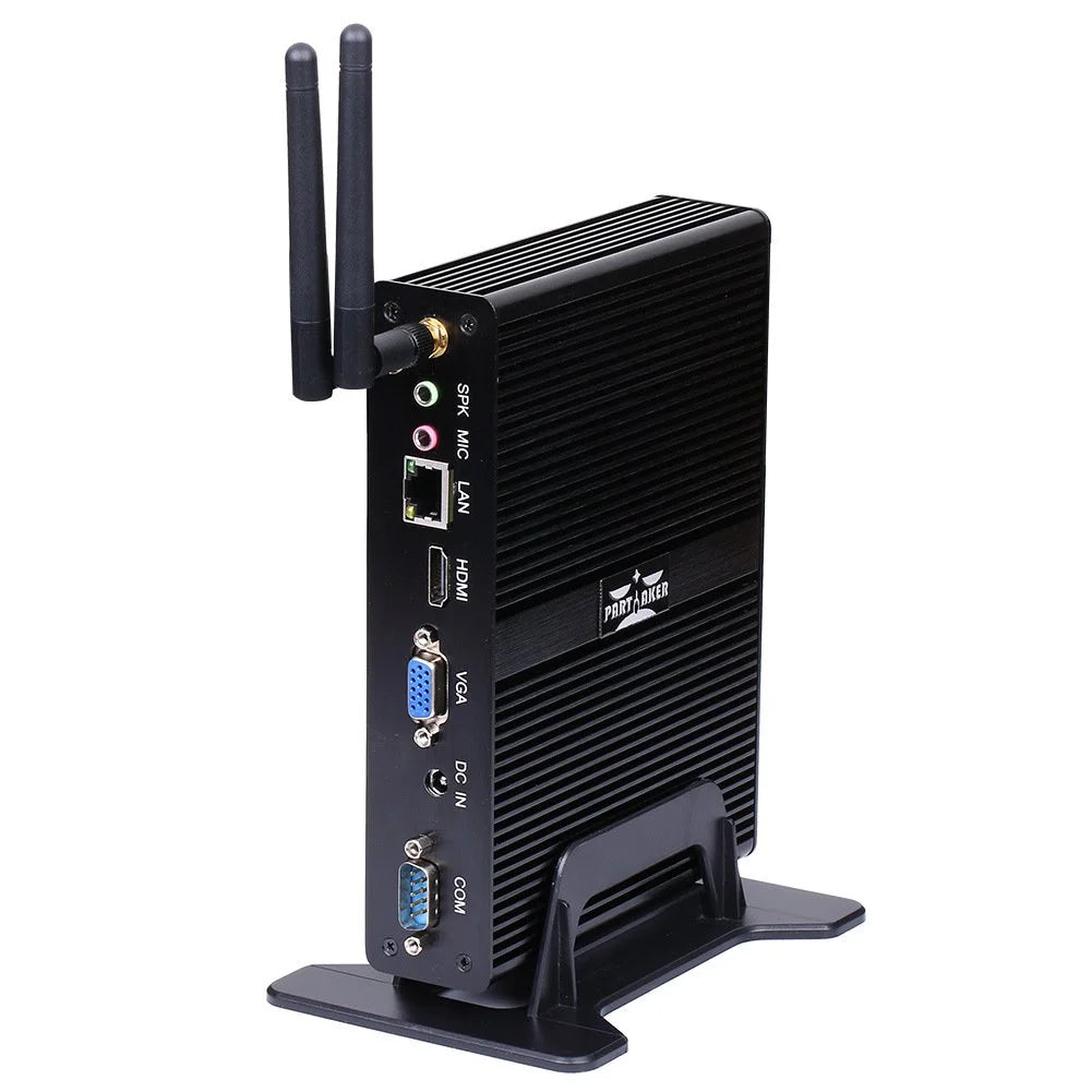 Black Fanless Mini PC with 8G RAM 512G SSD A3229