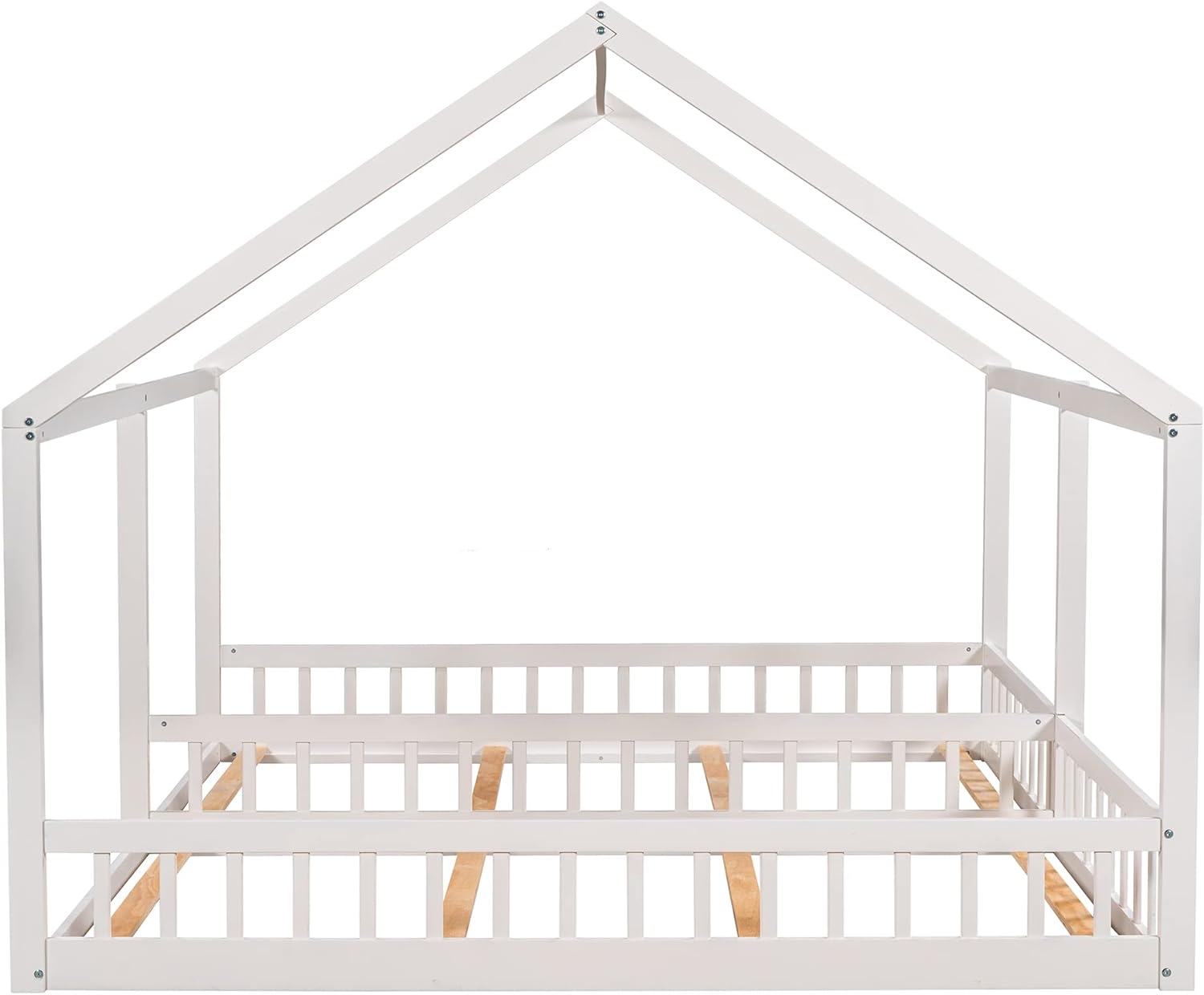 White Double Wooden Toddler Bed B6059