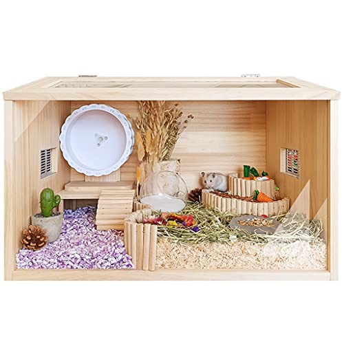 Wooden Hamster Cage Reptile Terrarium Small Animals House Habitat Hutch D302