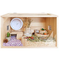 Wooden Hamster Cage Reptile Terrarium Small Animals House Habitat Hutch D302