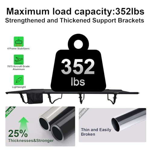 Ultralight Portable Folding Camping Cot, Black O9175
