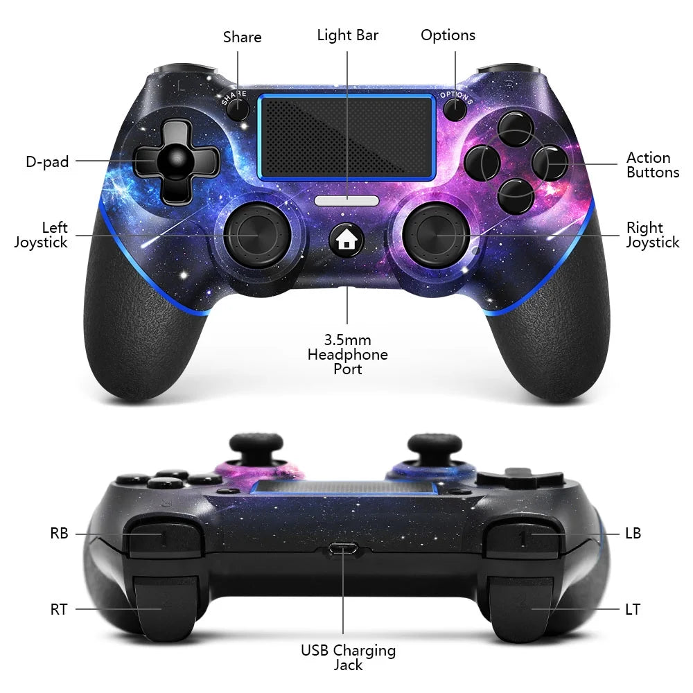 Wireless Controller with 2 Thumb Grips N175