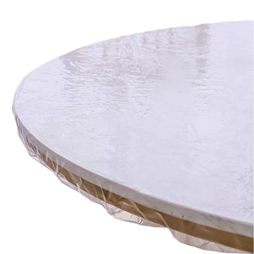 Clear Round Vinyl Fitted Tablecloth K68537