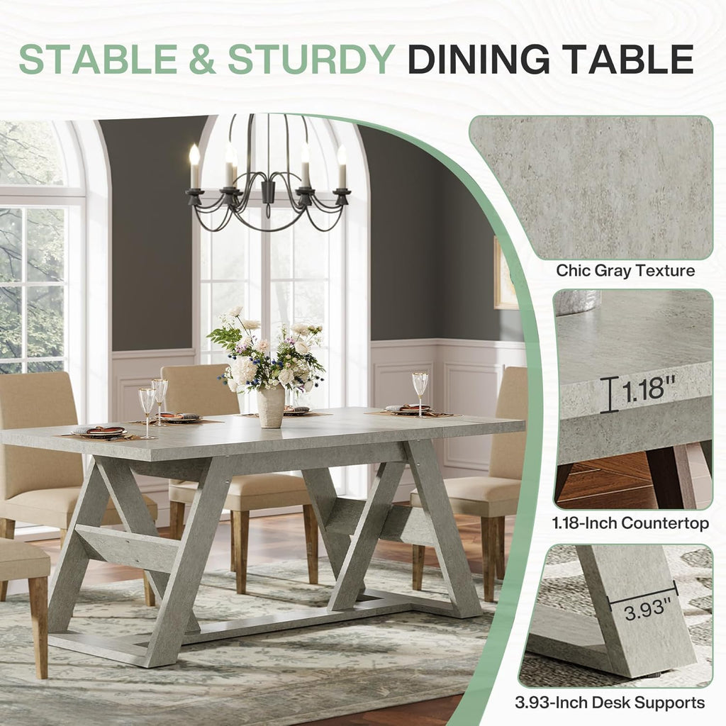 Gray Wood Dining Table R304