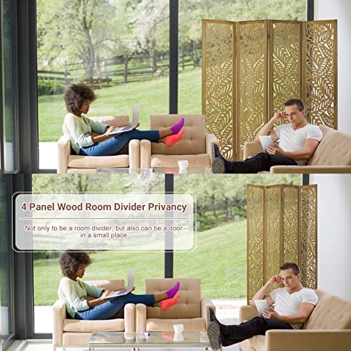 6 Panel Freestanding Folding Room Divider Screen (Brown) F897