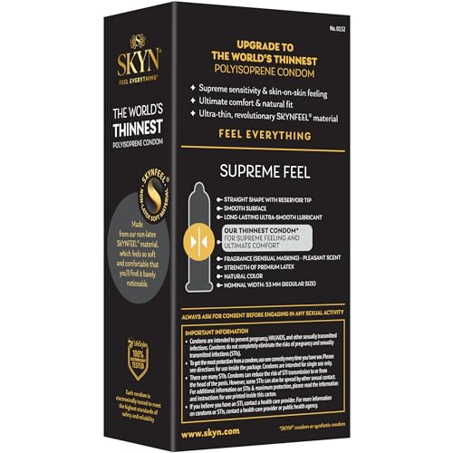 Non-Latex Condoms - 10 Count – Ultra-Thin & Pre-Lubricated Y6376