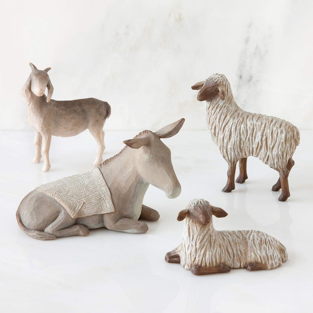 4-piece set sculpted hand-painted nativity figures E911460