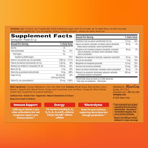 Tangerine Flavor Vitamin C Powder, 60 Count F211889