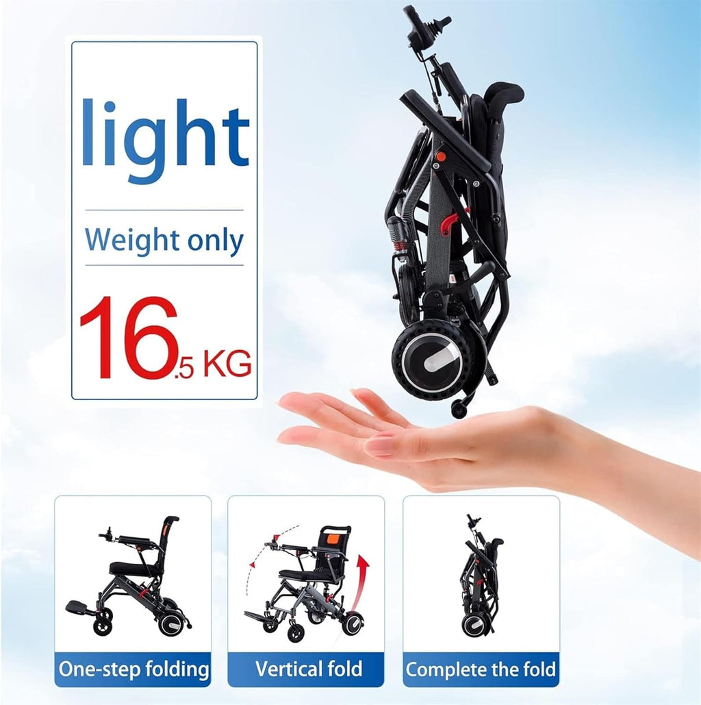 Foldable Electric Wheelchair, 36 Lbs, All Terrain T738