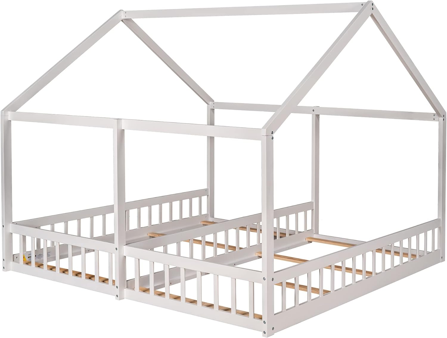 White Double Wooden Toddler Bed B6059