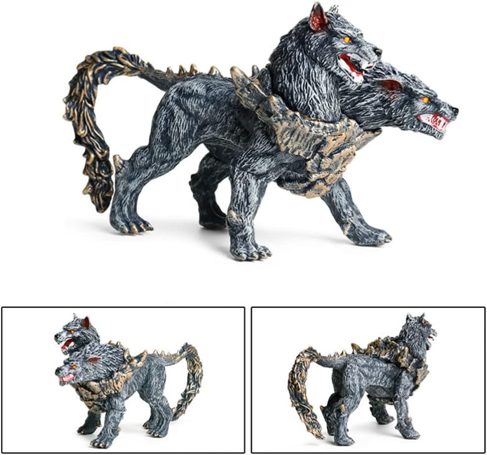 Cerberus Statue Figurine Double Head Art Sculpture Decoration R584075