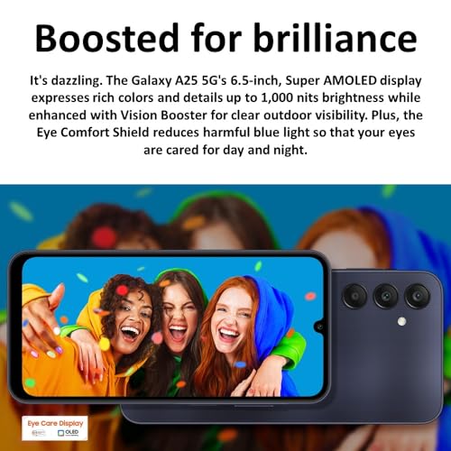 Galaxy A25 5G Dual SIM (128GB) 6.5" 120Hz AMOLED, Octa-Core, 50MP Camera, Blue Black (Renewed) E304