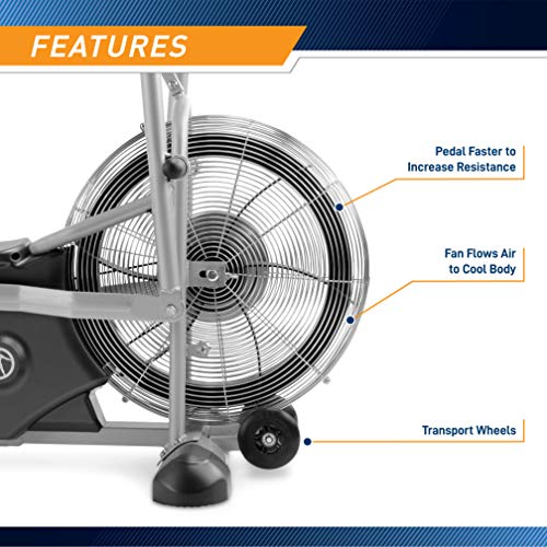 Air-Resistance Exercise Fan Bike With Dual Action Handlebars S6827