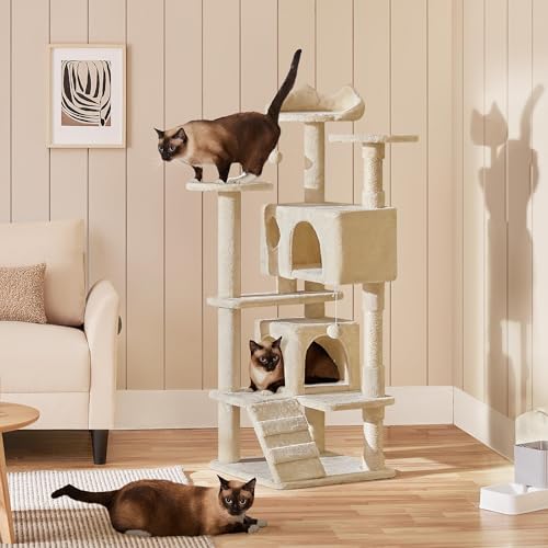 54in Cat Tree Tower Condo Furniture Scratch Post Y933765