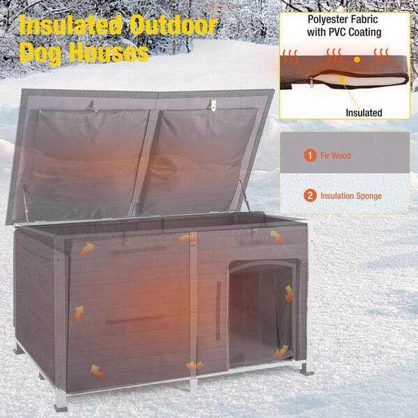 Extra Large Insulated Dog House with Soft Liner H5785